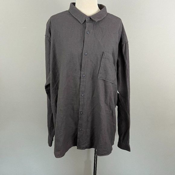 NWT BP Grey Flannel Button Down Shirt (XL) - Picture 2 of 8